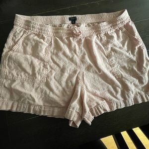 J.Crew pale pink linen shorts